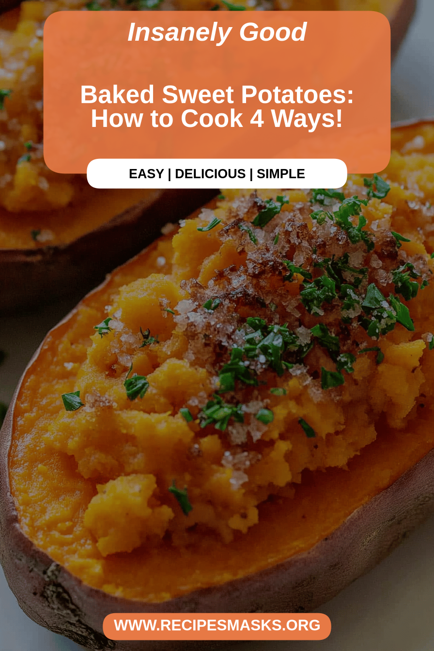 Baked sweet potatoes final dish beautifully presented and ready to serve