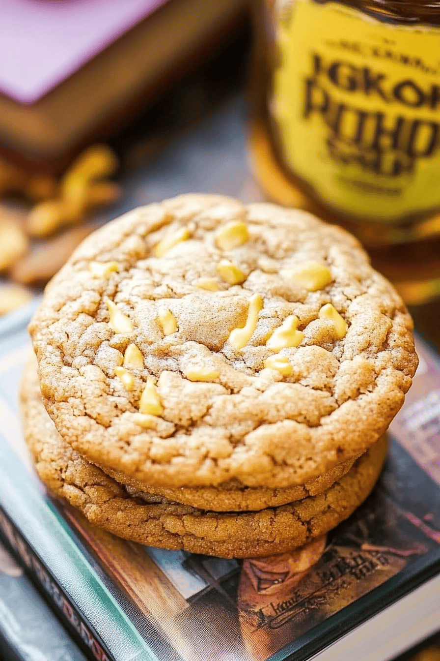 Butterbeer cookies ingredients organized and measured on kitchen counter