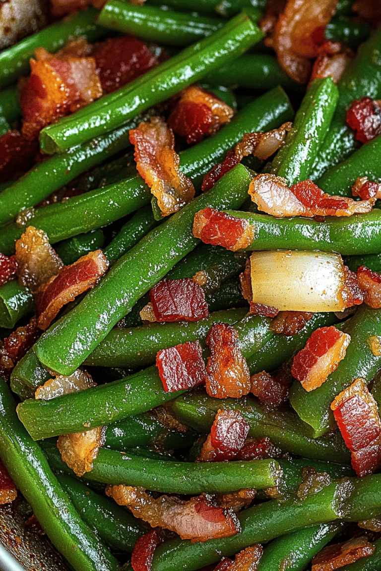 Green beans with bacon