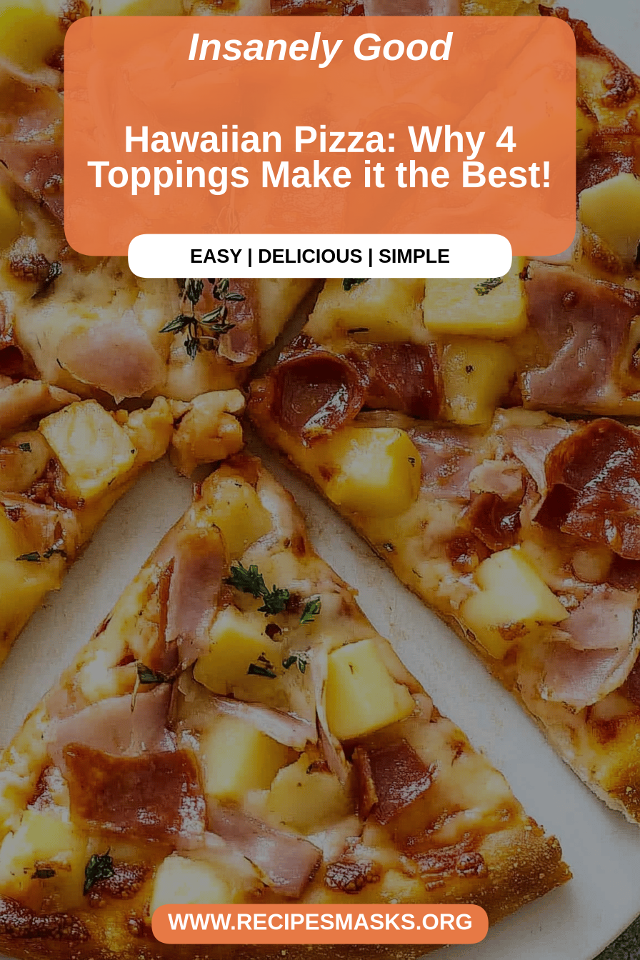 Hawaiian pizza toppings final dish beautifully presented and ready to serve