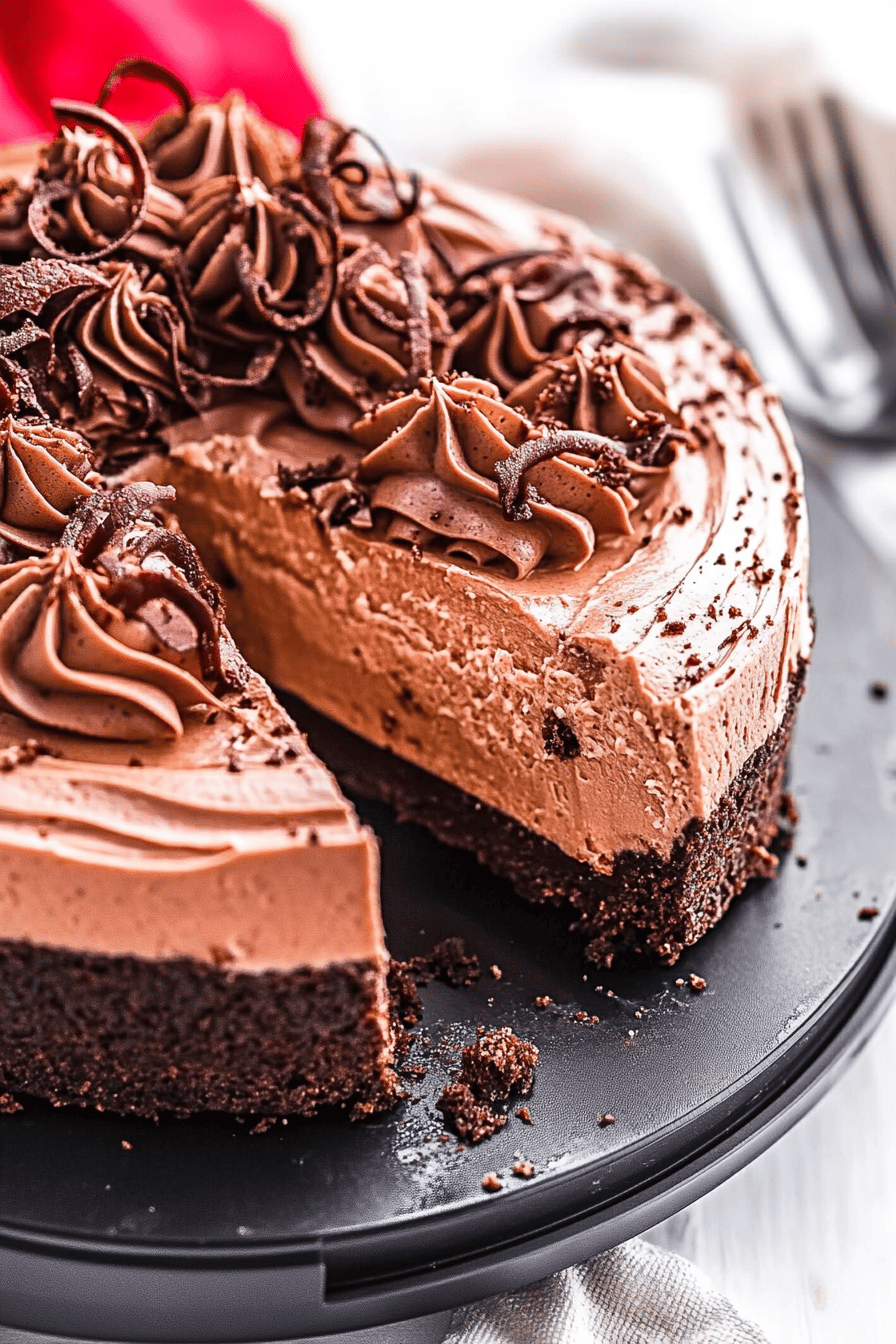 Instant Pot cheesecake slice on plate showing perfect texture and swirl pattern