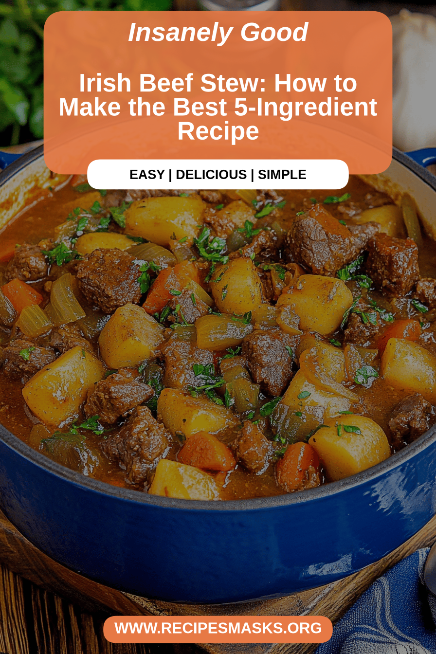 Irish beef stew final dish beautifully presented and ready to serve