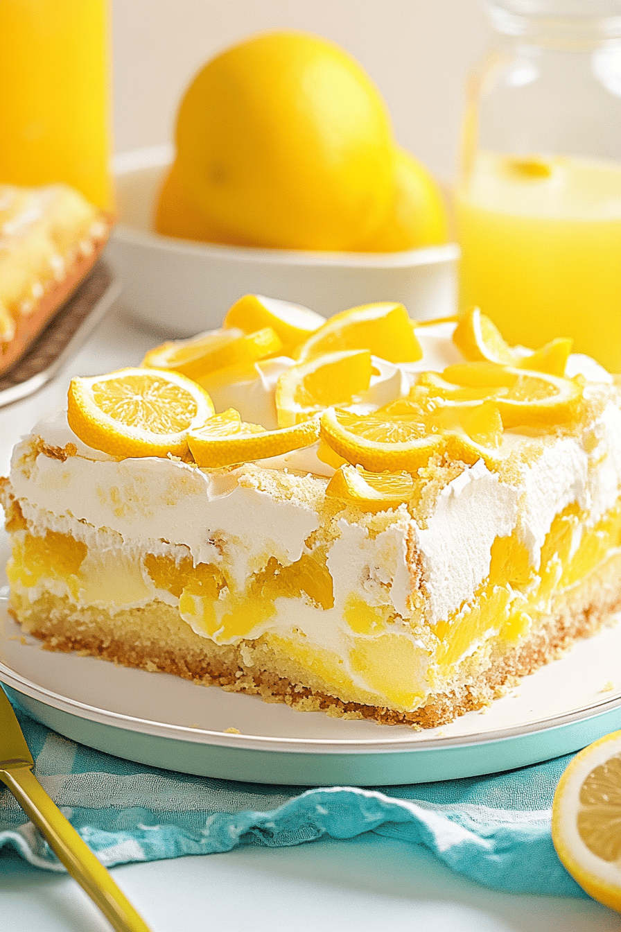 Lemon cake ingredients organized and measured on kitchen counter