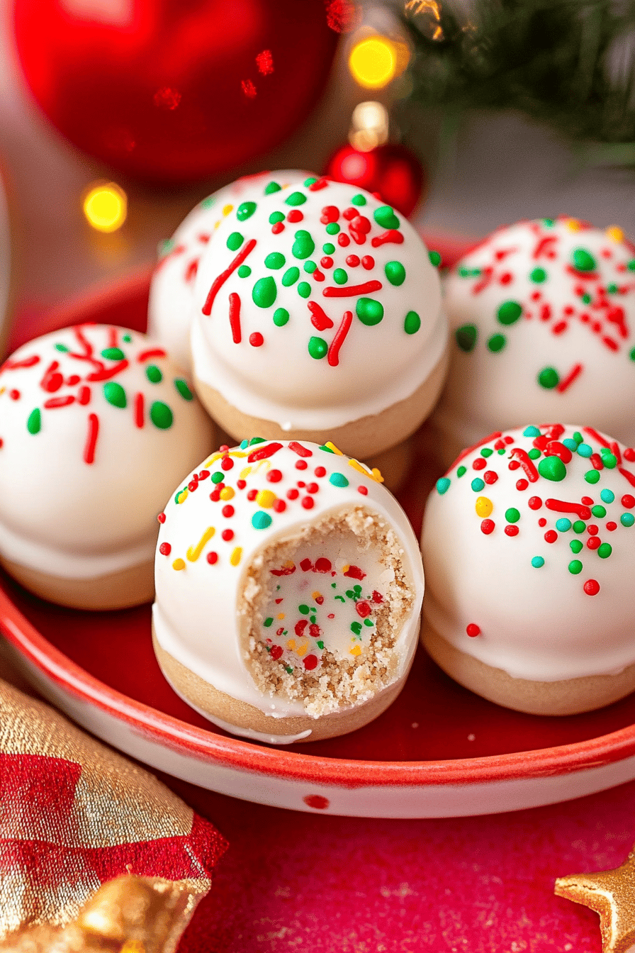 Lofthouse cookie truffles slice on plate showing perfect texture and swirl pattern