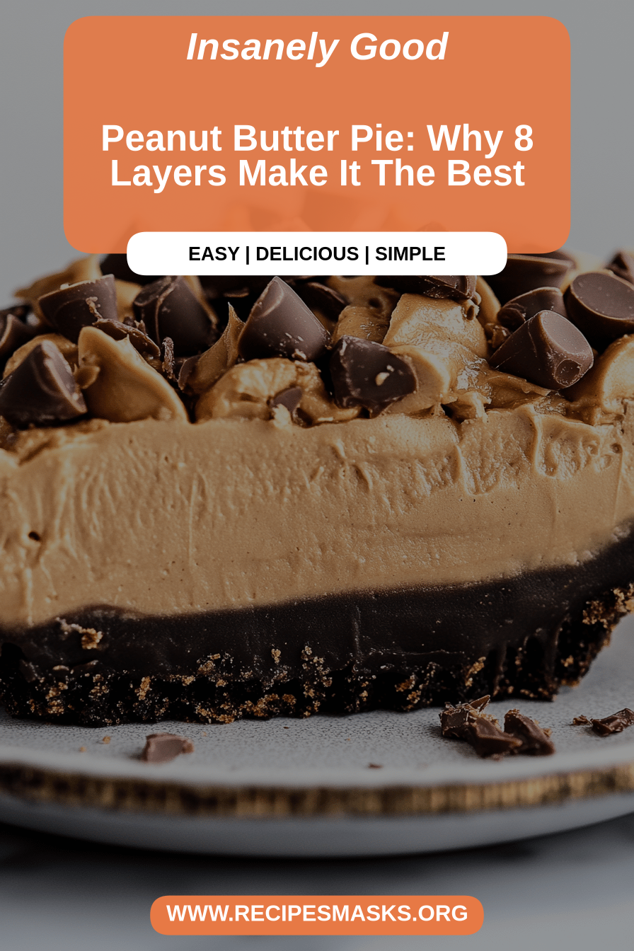 Peanut Butter Pie final dish beautifully presented and ready to serve