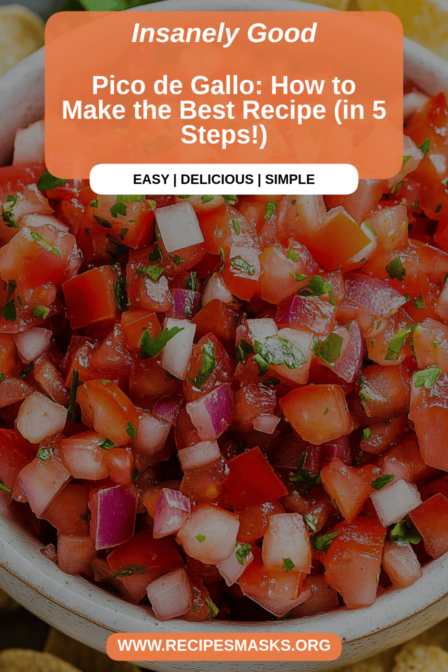 Pico de Gallo Recipe final dish beautifully presented and ready to serve