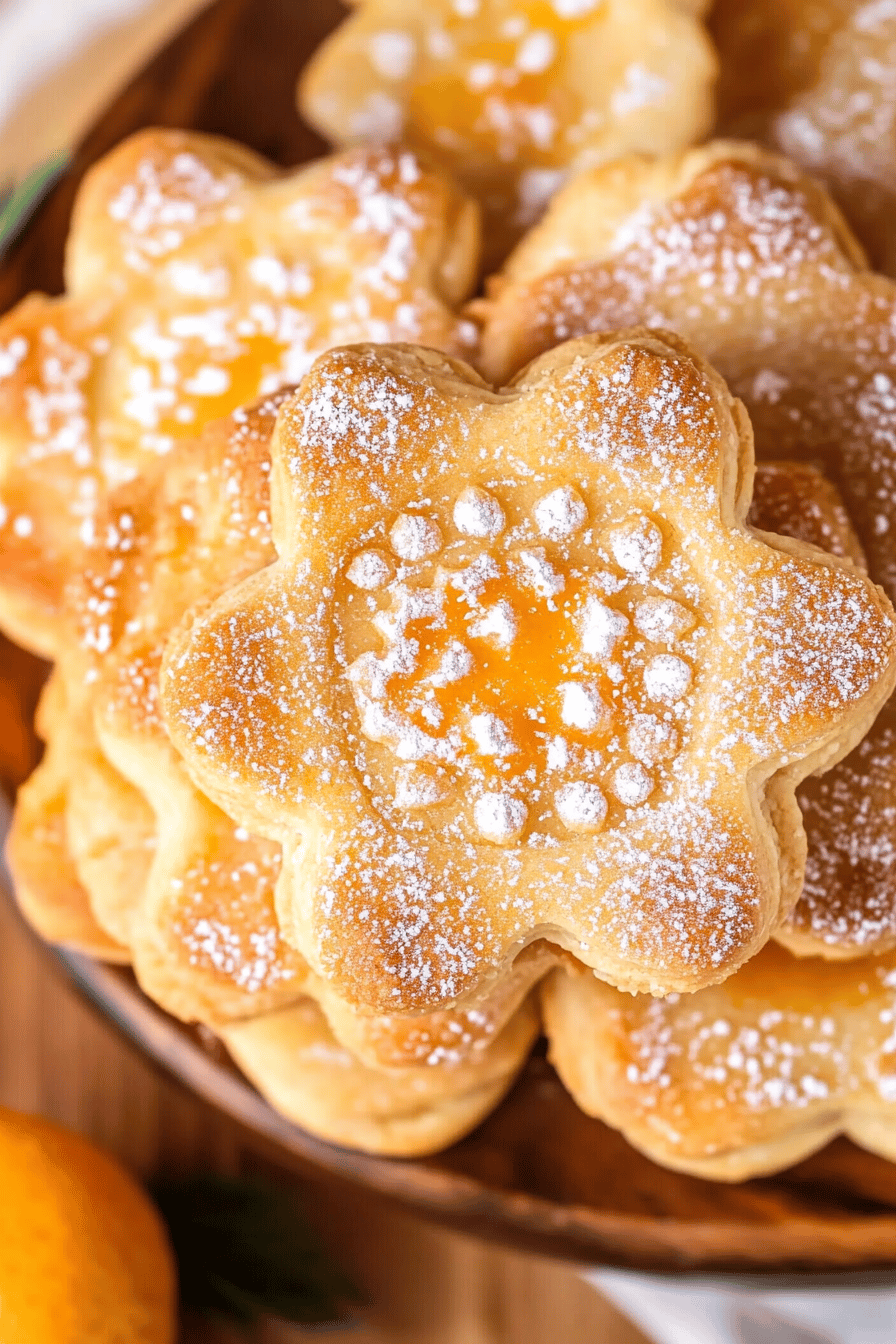 Pie crust cookies slice on plate showing perfect texture and swirl pattern