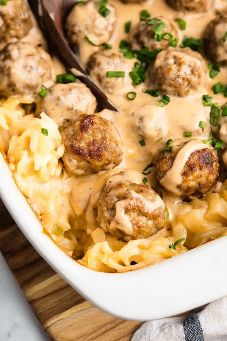 Swedish meatball casserole