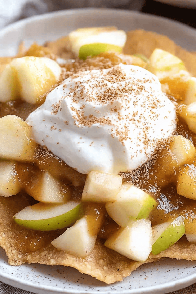 apple pie nachos