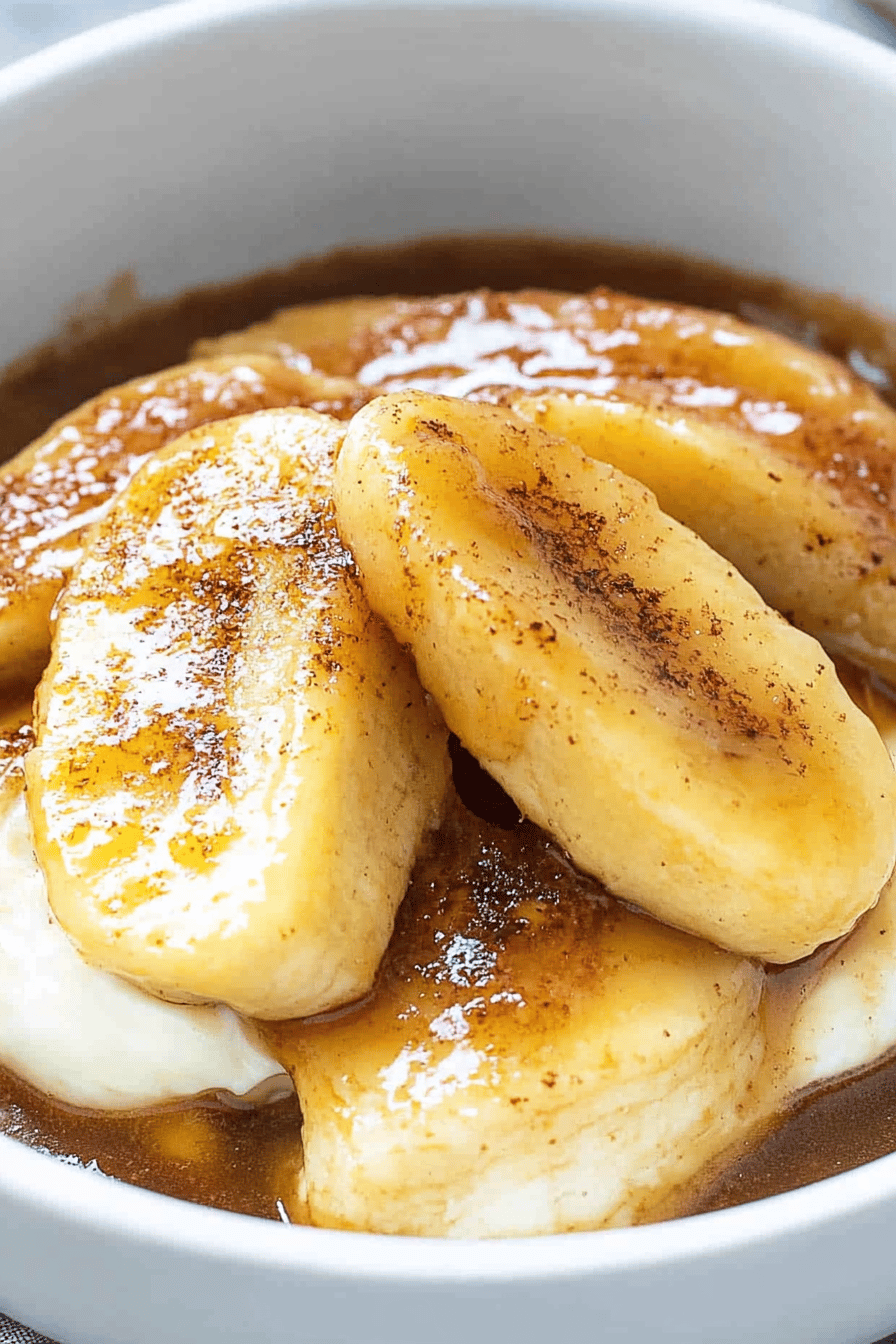 bananas foster ingredients organized and measured on kitchen counter