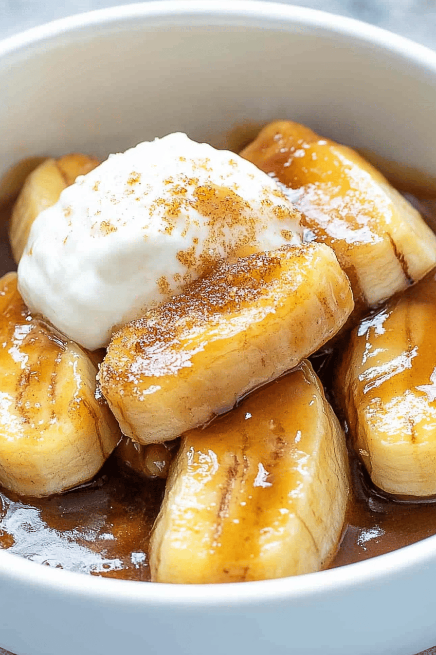bananas foster slice on plate showing perfect texture and swirl pattern