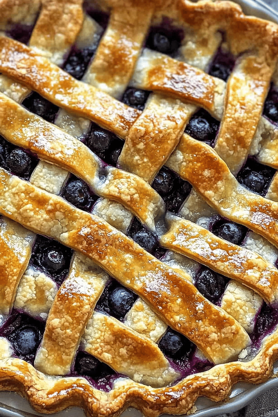 blueberry pie ingredients organized and measured on kitchen counter