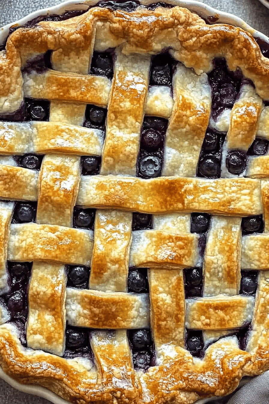 blueberry pie slice on plate showing perfect texture and swirl pattern