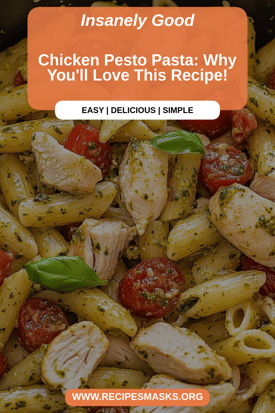 chicken pesto pasta final dish beautifully presented and ready to serve
