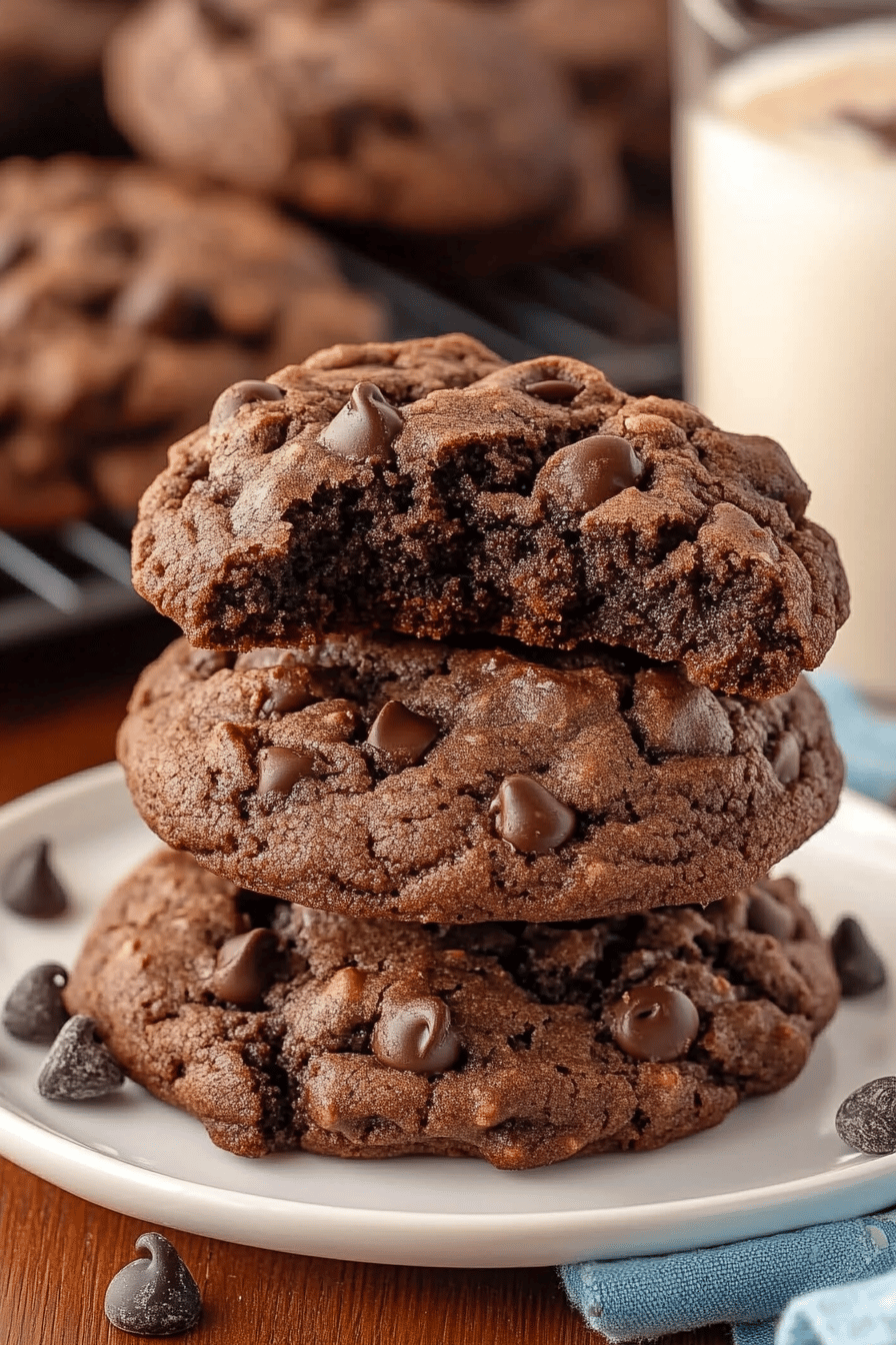 chocolate chip pudding cookies ingredients organized and measured on kitchen counter
