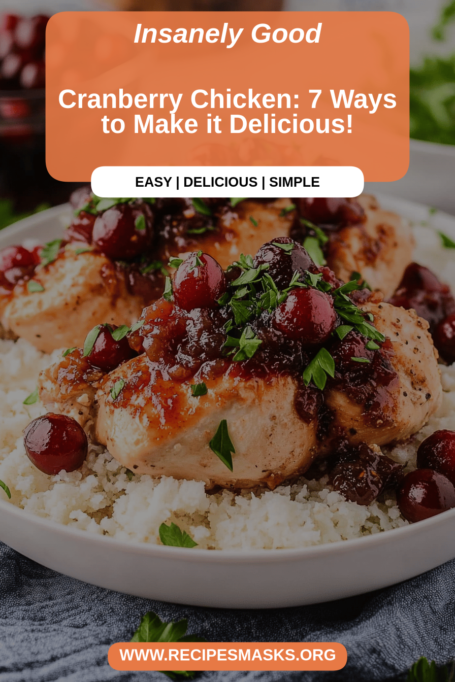 cranberry chicken final dish beautifully presented and ready to serve