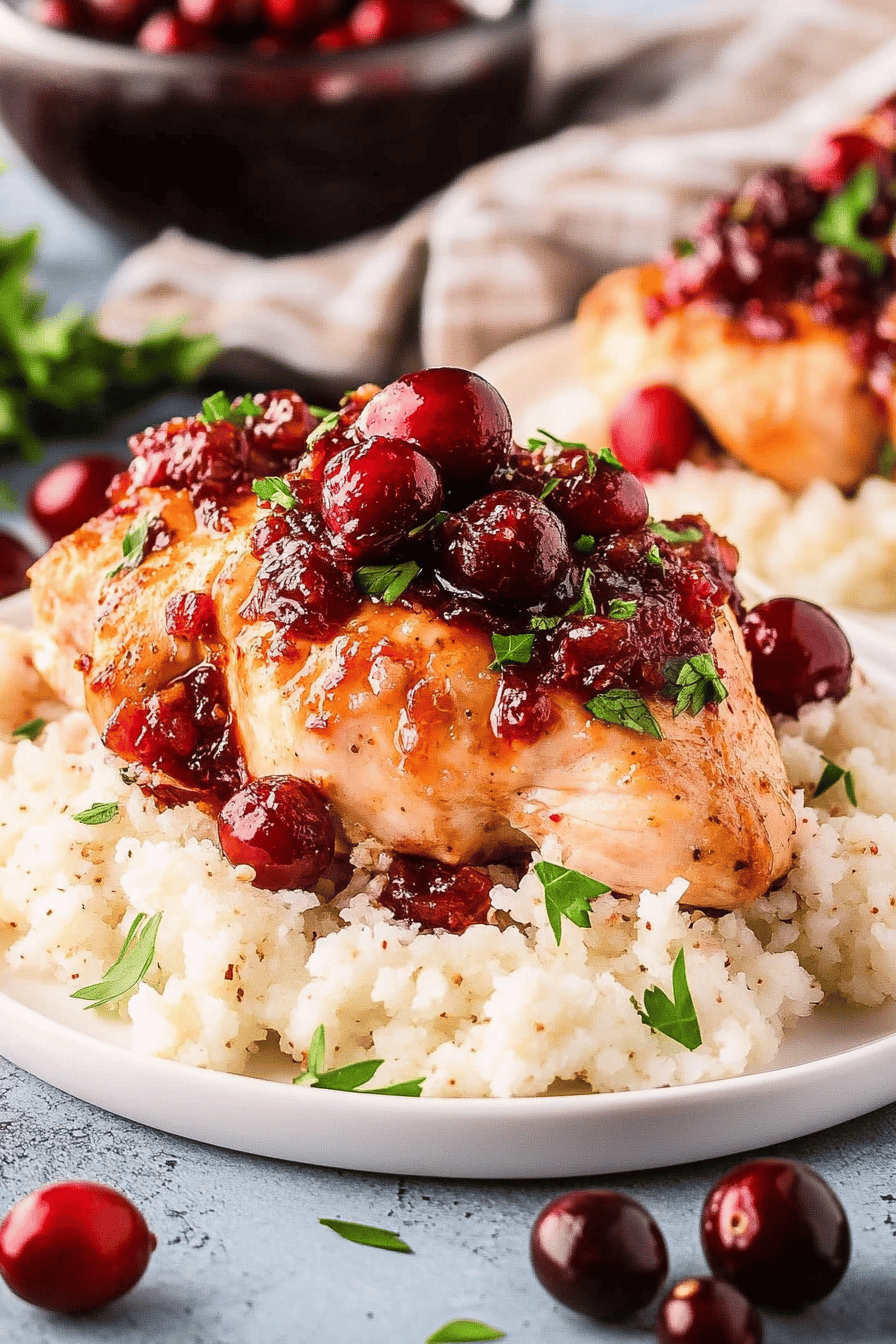 cranberry chicken slice on plate showing perfect texture and swirl pattern
