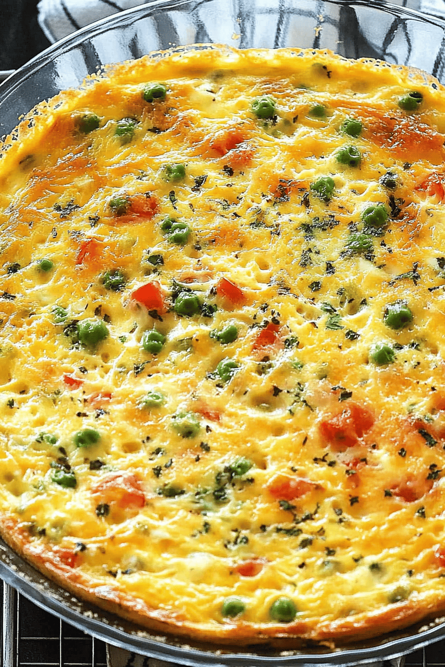 crustless quiche slice on plate showing perfect texture and swirl pattern