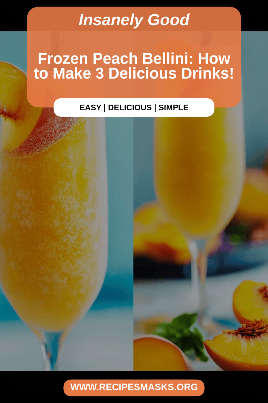 peach bellini final dish beautifully presented and ready to serve