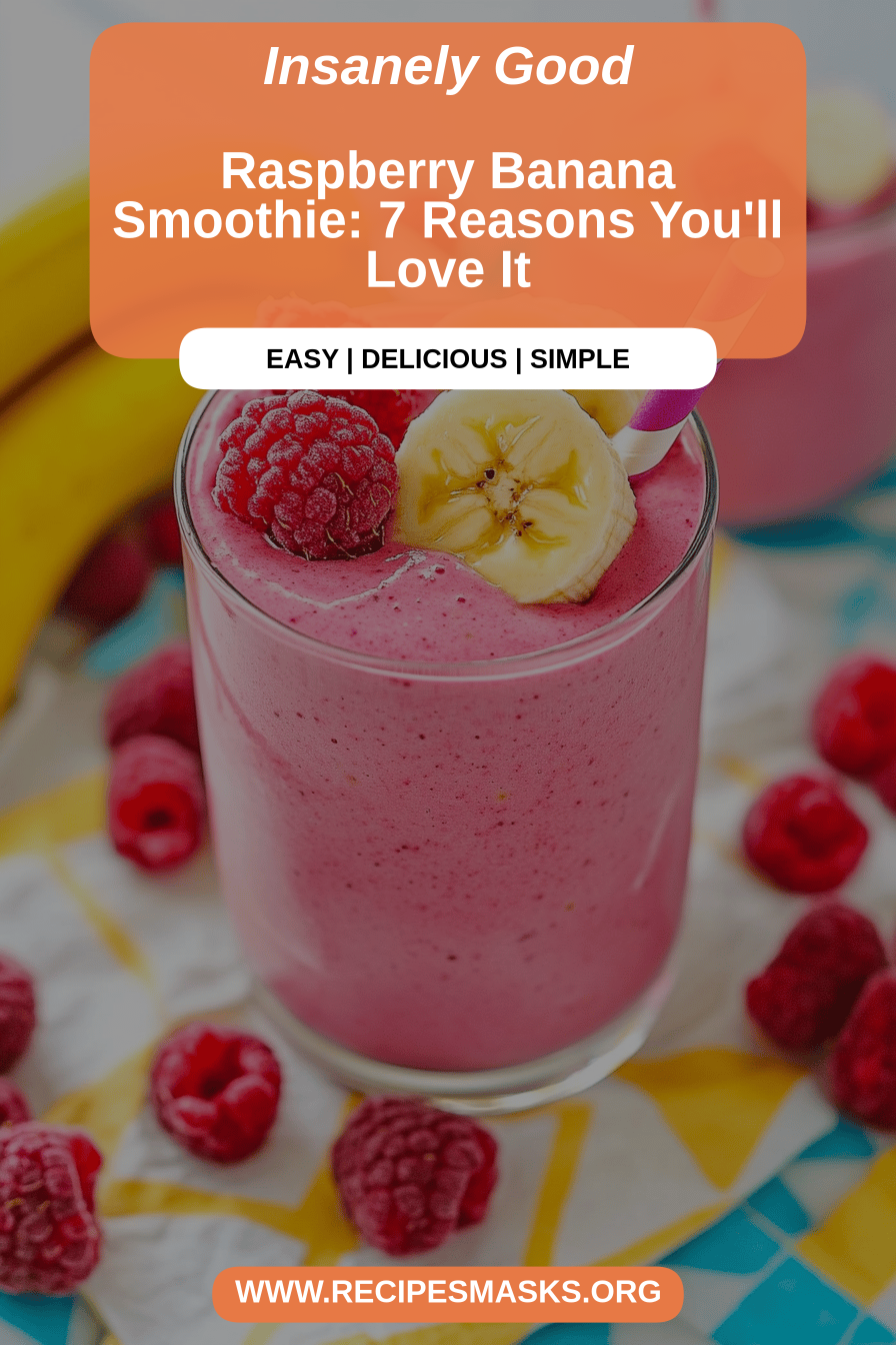 raspberry banana smoothie final dish beautifully presented and ready to serve