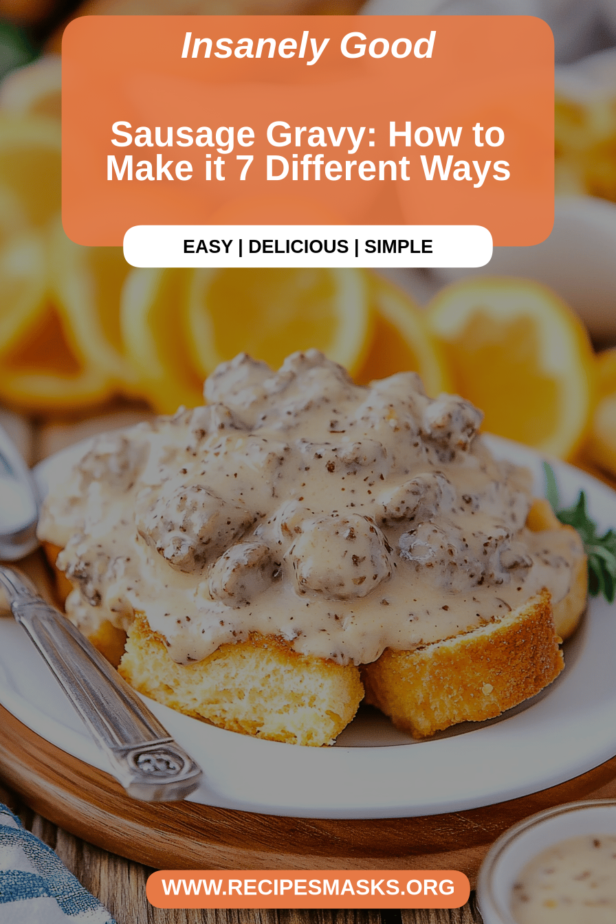 sausage gravy final dish beautifully presented and ready to serve