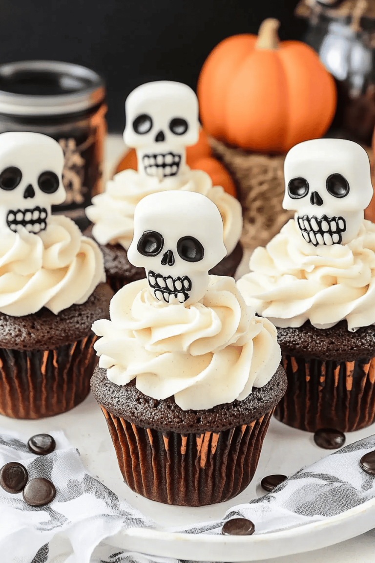 skeleton cupcakes