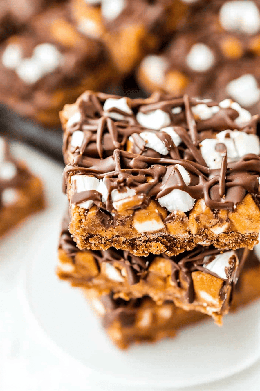 smores bars ingredients organized and measured on kitchen counter