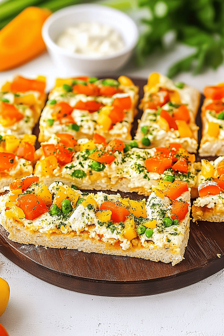 veggie pizza slice on plate showing perfect texture and swirl pattern
