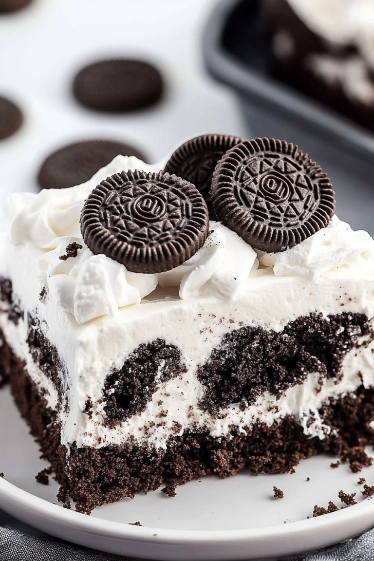Oreo poke cake