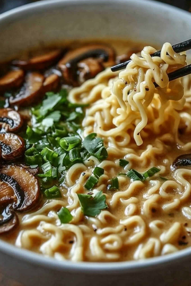 Vegan Creamy Mushroom Ramen