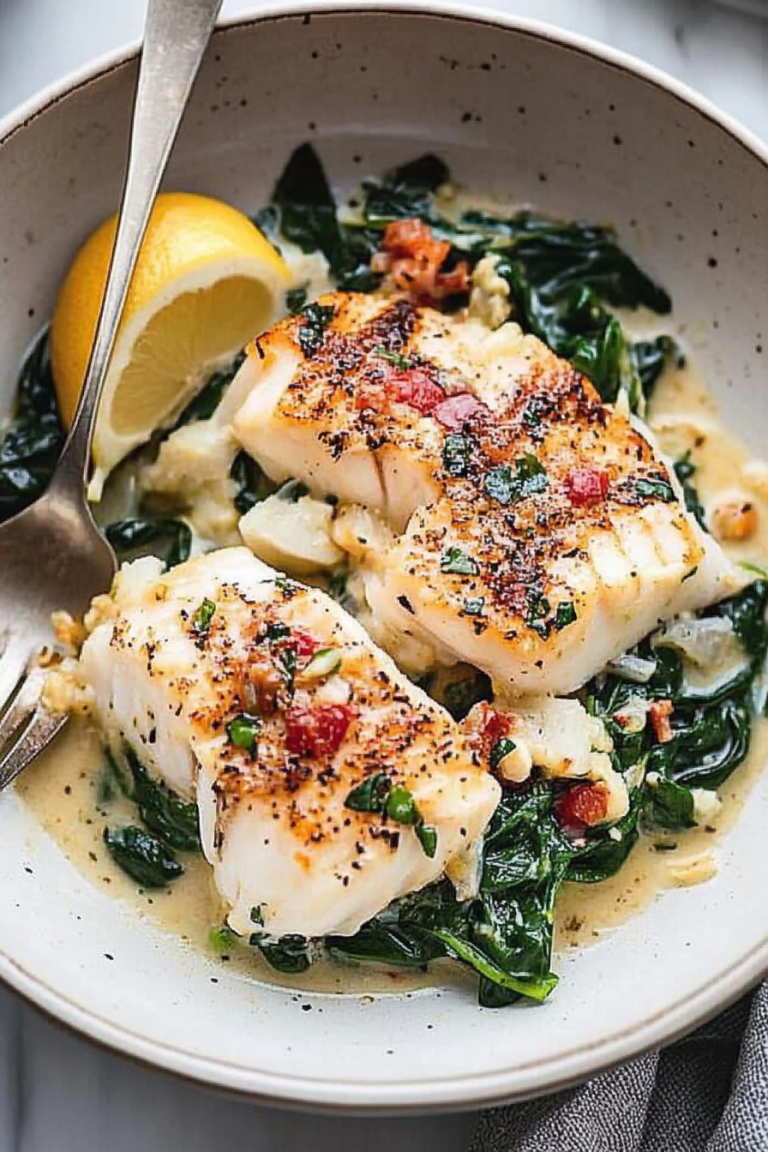 baked fish florentine