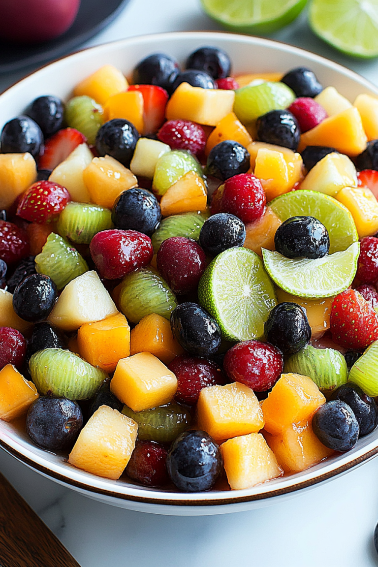fruit salad honey lime