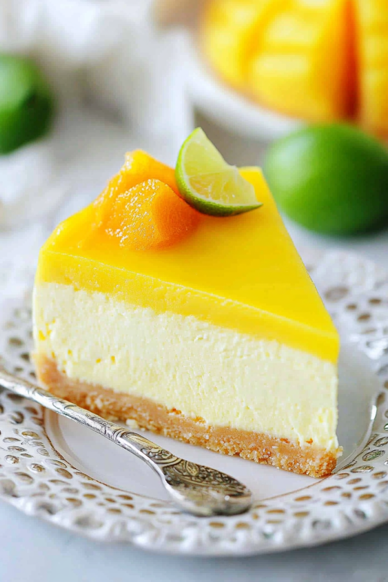 mango lime cheesecake