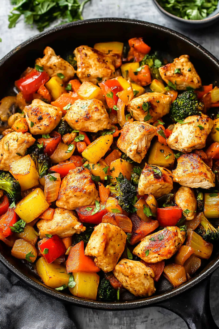 one pan chicken veggies