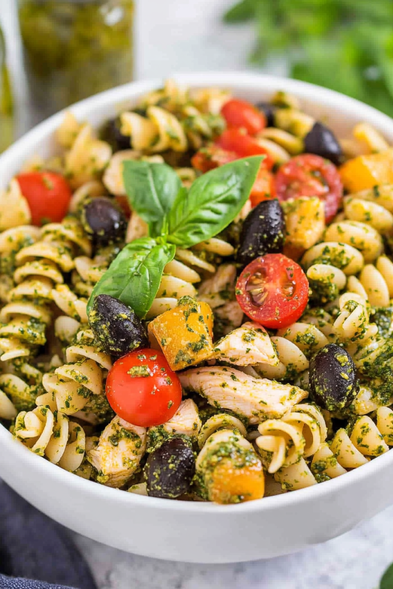 pesto chicken pasta salad