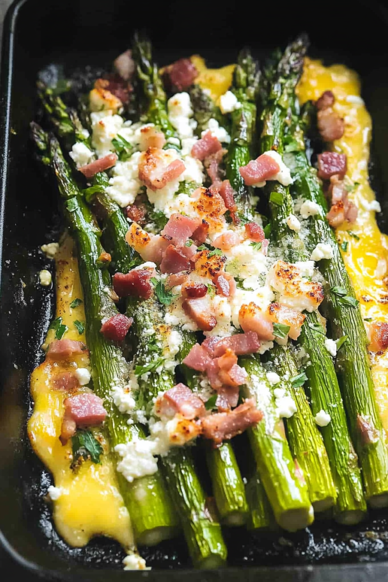 roasted asparagus bacon feta