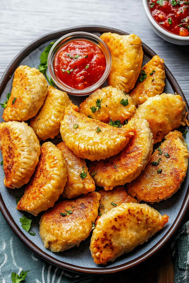 spicy feta dumplings