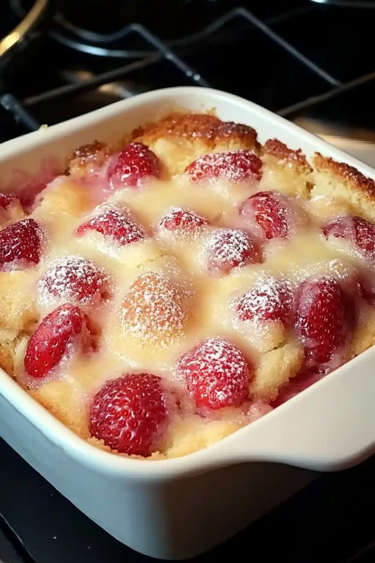strawberry cream cheese cobbler