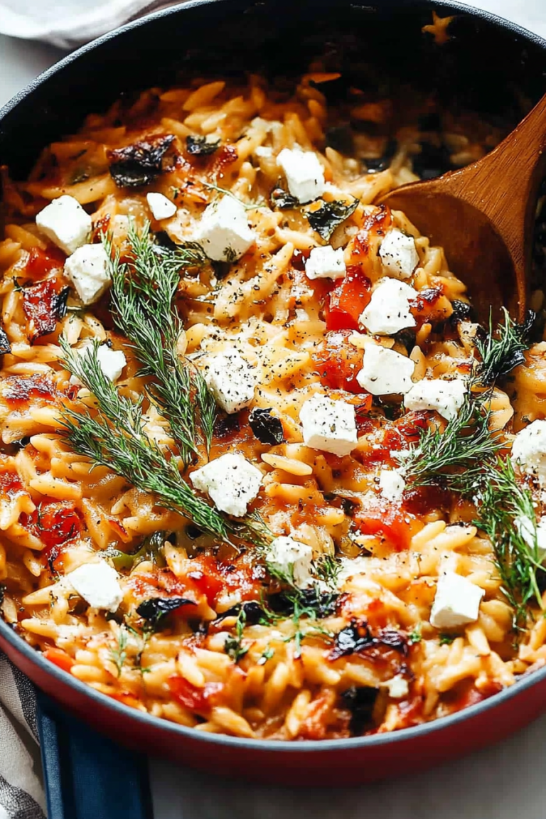 Greek baked orzo