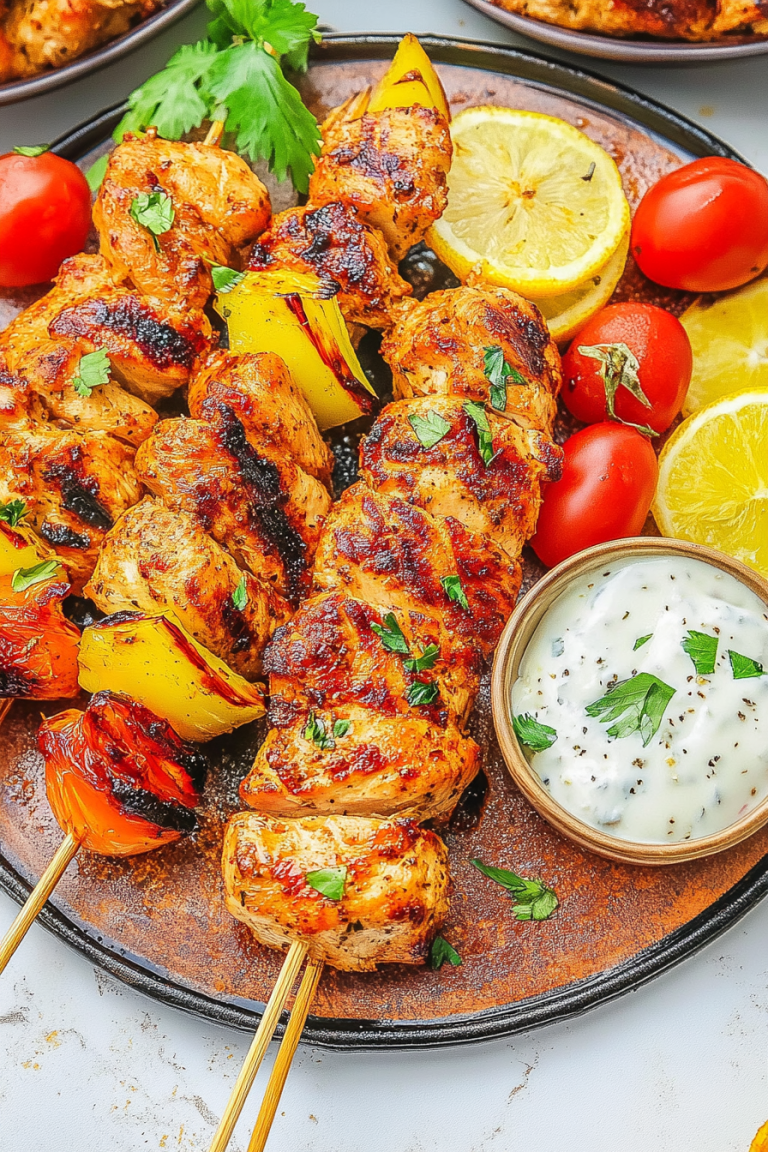 Greek chicken kabobs