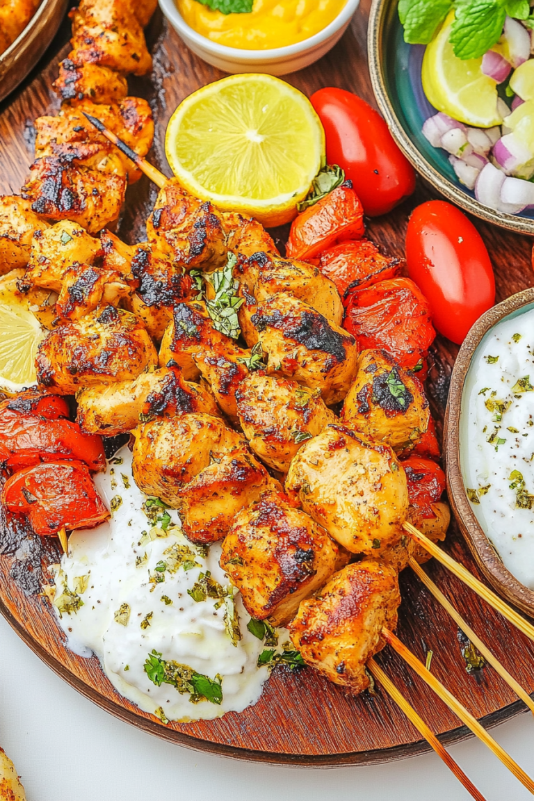Greek chicken kabobs