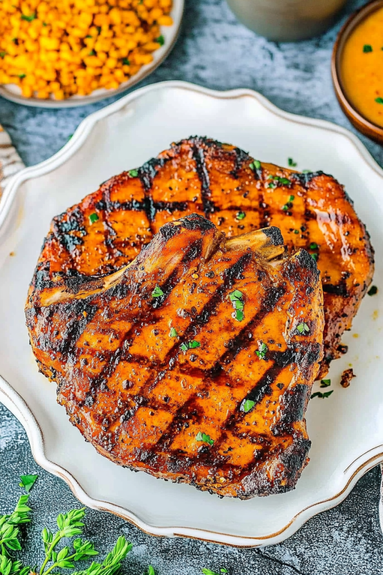 grilled pork chops