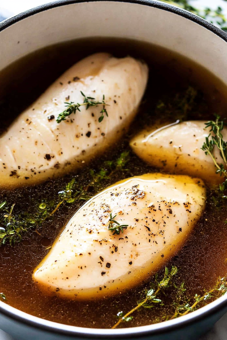 poached chicken