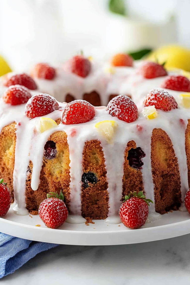 strawberry lemon cake